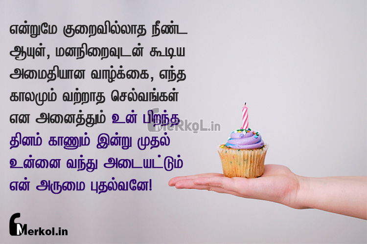 அருமை புதல்வனுக்கு பிறந்தநாள் வாழ்த்துக்கள்