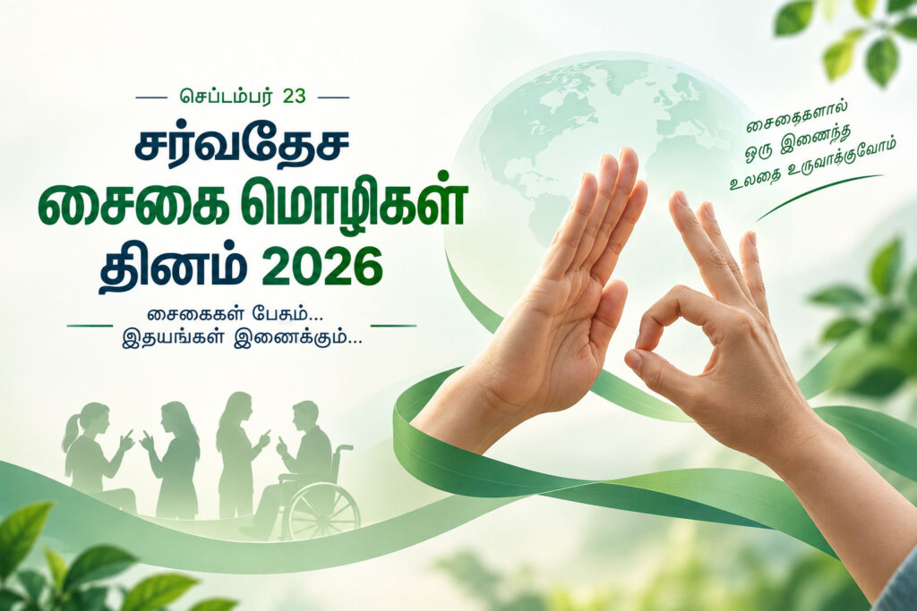 International Day of Sign Languages 2026 Tamil poster